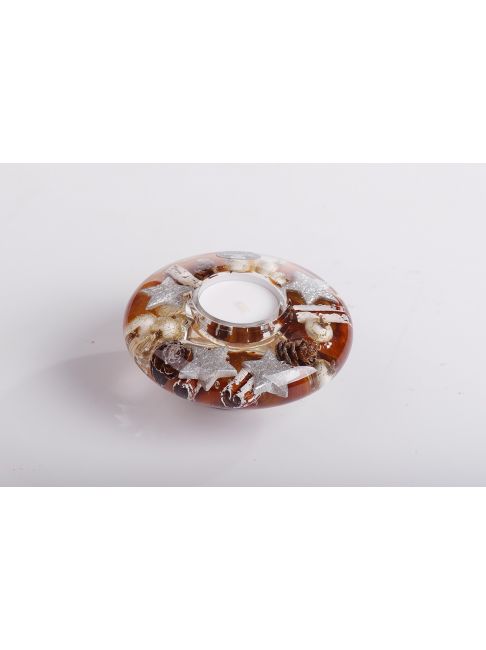 SILENT STARS Brown Candle Holder